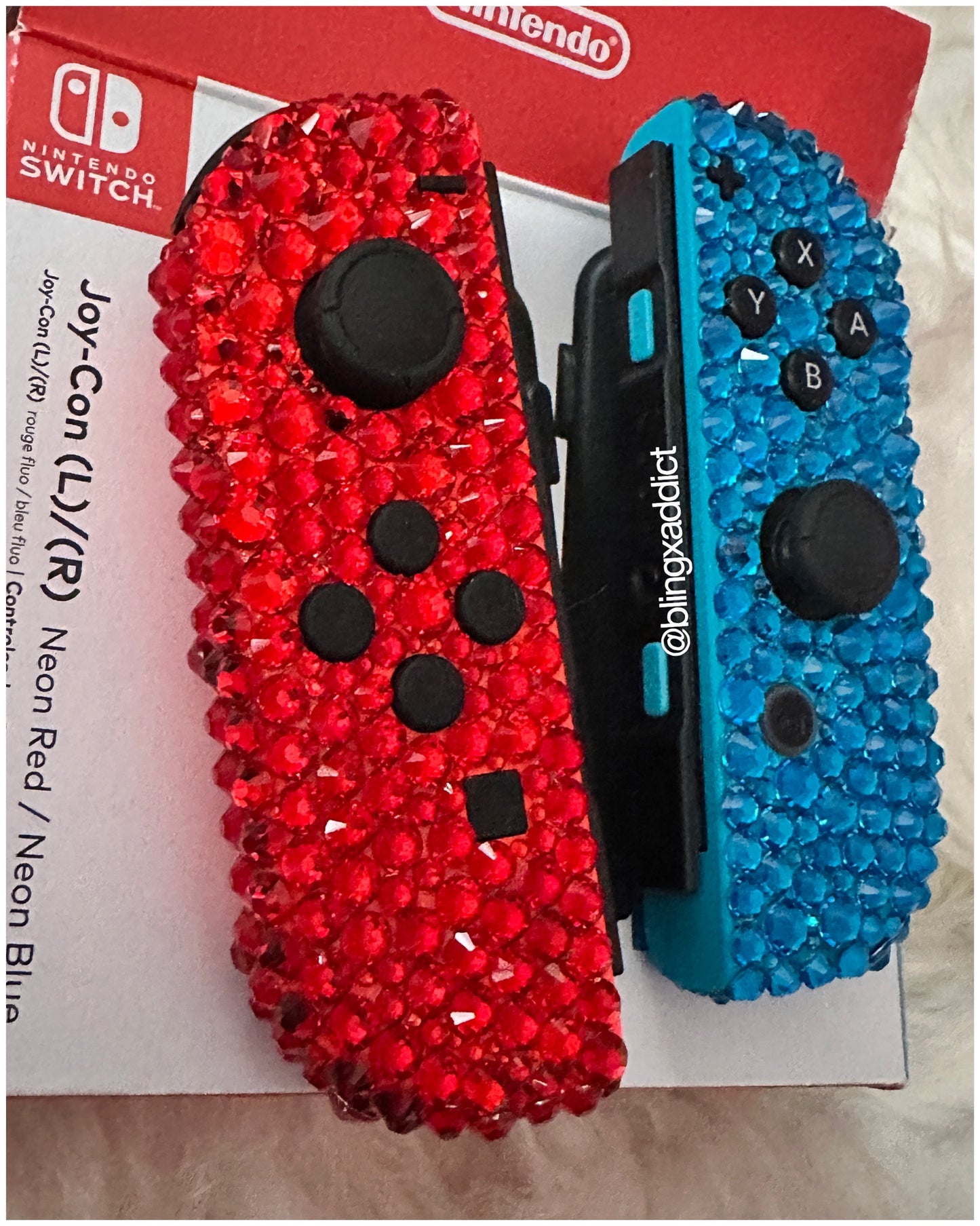 Crystal Nintendo Switch Beddazled Custom Joy-Con Controllers