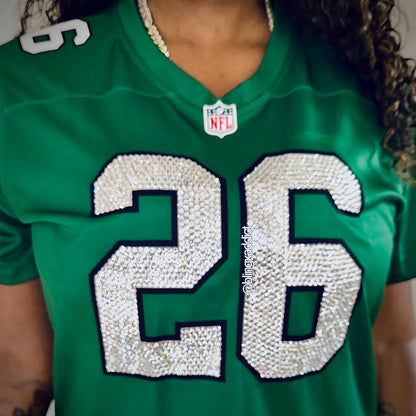 Custom Crystal Bling Sports Jersey | NFL, NBA, NHL & MLB | Swarovski or Glass Rhinestones - Bling Addict