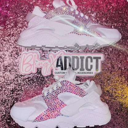 Bedazzled Swarovski Women’s Nike Air Huarache Crystal Bling Sneakers