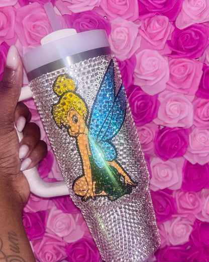 Personalized Crystal Bling Stanley Tumbler, Custom Sparkly Drinkware, 60oz 40oz 30oz 20oz