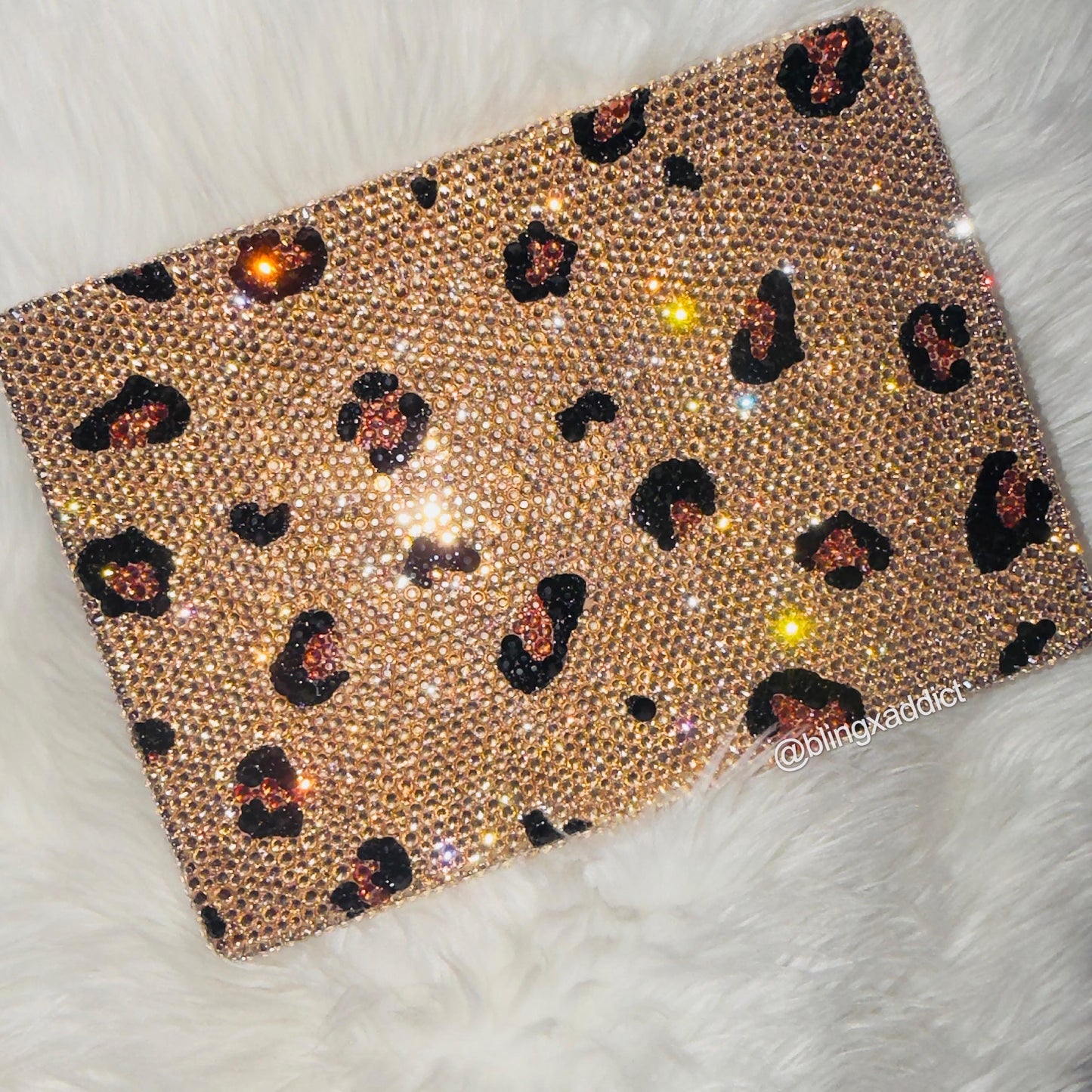 Crystal My Spots Custom Bedazzled Leopard MacBook Case: Luxury Rhinestone Bling Laptop Shell