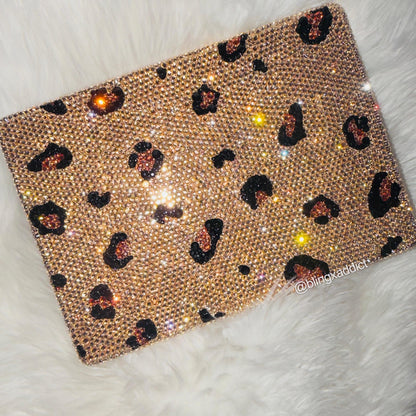 Crystal My Spots Custom Bedazzled Leopard MacBook Case: Luxury Rhinestone Bling Laptop Shell