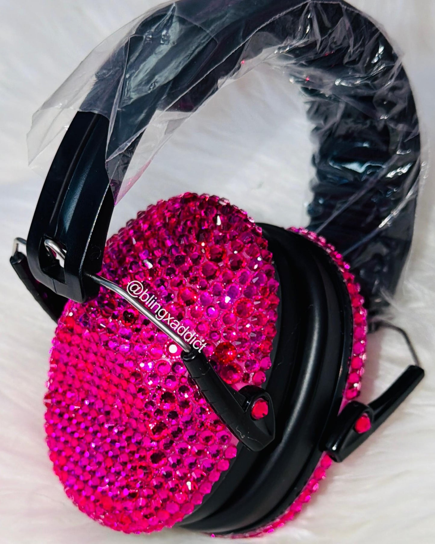 Bedazzled Hearing Protection with Crystals | Bling Earmuffs | Lightweight, Foldable, NRR 20dB