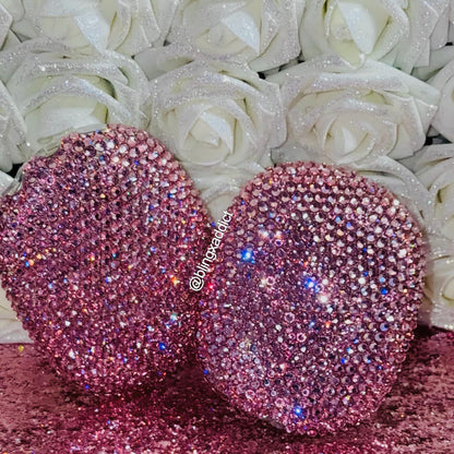 READY TO SHIP - Pink Swarovski Bling AirPods Max Covers: Hand-Blinged Luxury Sparkle