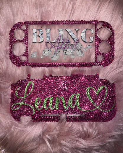 Crystal Bling Nintendo Switch Lite, Switch, and Switch 2 Case: Custom Bedazzled Protective Cover