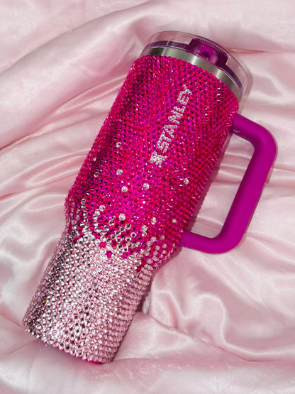 Personalized Crystal Bling Stanley Tumbler, Custom Sparkly Drinkware, 60oz 40oz 30oz 20oz