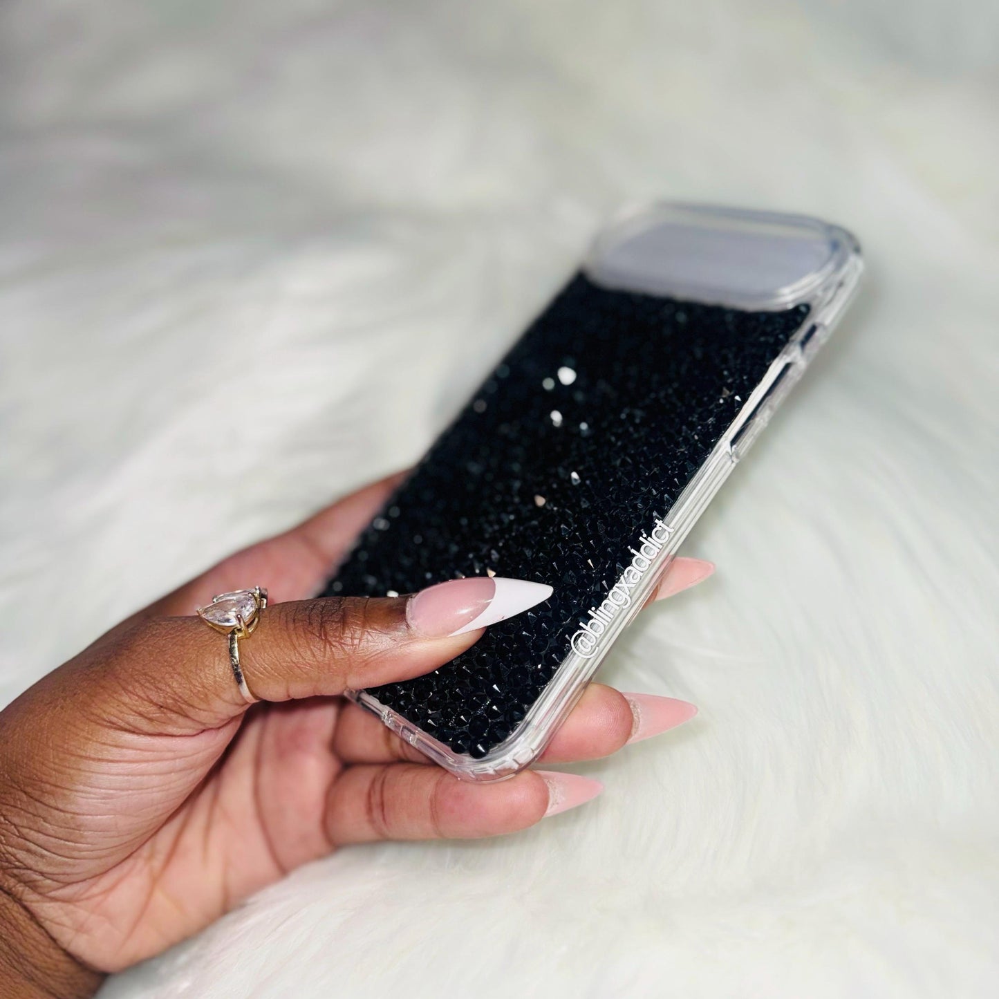 Swarovski Crystal iPhone 17 Air Case: Jet Black Crystal