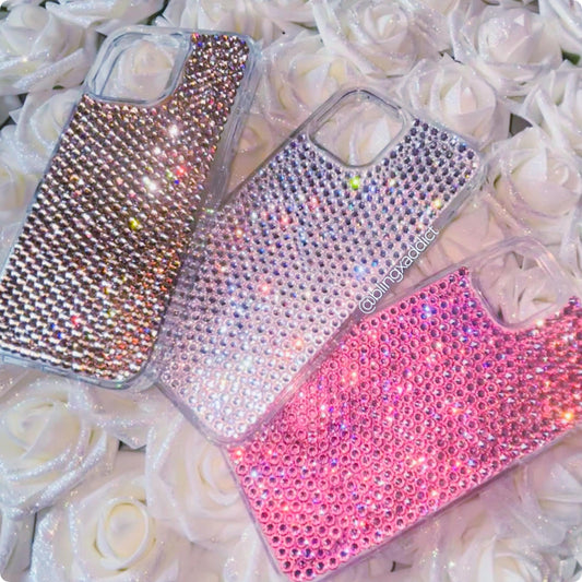 Custom Swarovski Crystal Bling Phone Case: Luxe Sparkle Cover for iPhone, Samsung, Google Pixel and Other Phone Models