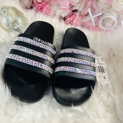 Custom Crystal Swarovski Women’s Adi das Slides