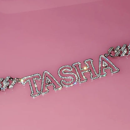 Clear View - Nameplate Custom Cuban Link Chain Necklace