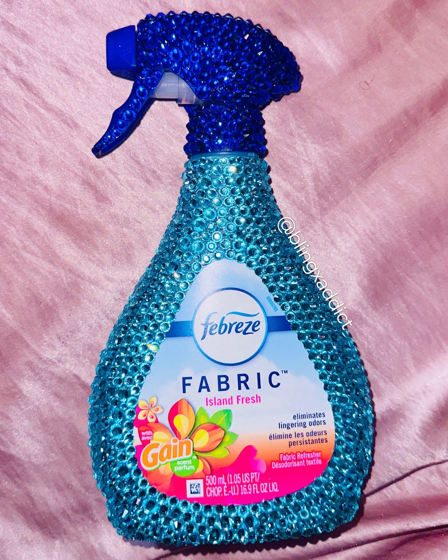 Blinged Febreze Fabric Spray: Crystal Rhinestone Glam Decor