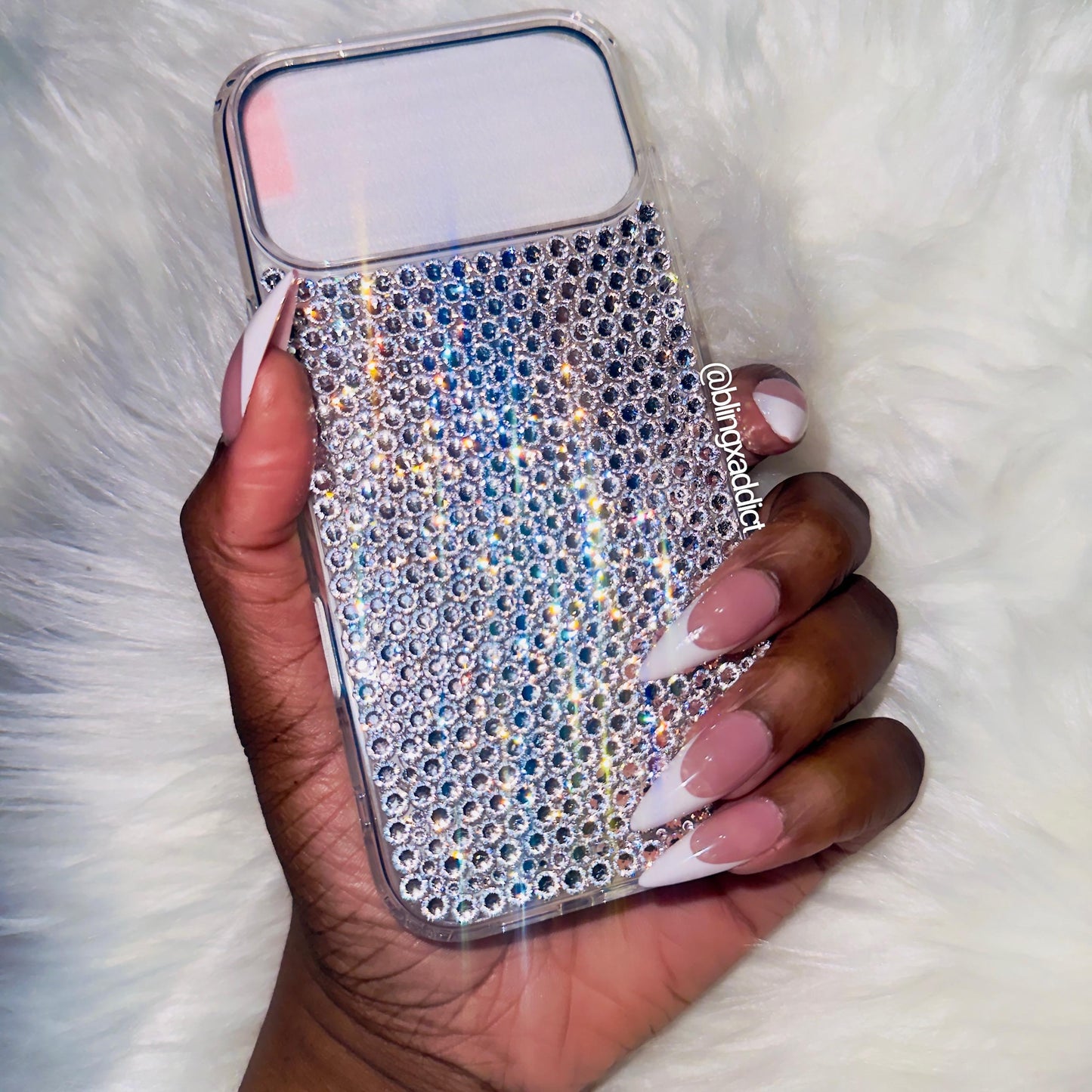 Custom Swarovski Crystal Bling Phone Case: Luxe Sparkle Cover for iPhone, Samsung, Google Pixel and Other Phone Models