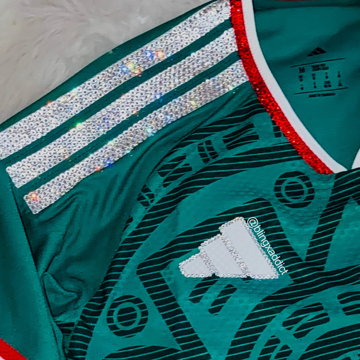 Custom Crystal Bling Sports Jersey | NFL, NBA, NHL & MLB | Swarovski or Glass Rhinestones - Bling Addict