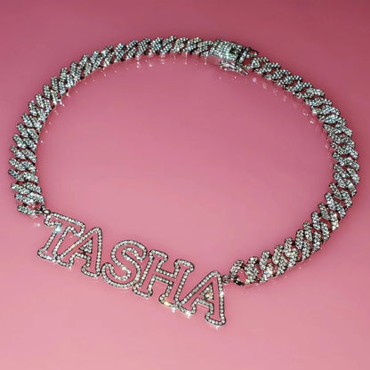 Clear View - Nameplate Custom Cuban Link Chain Necklace
