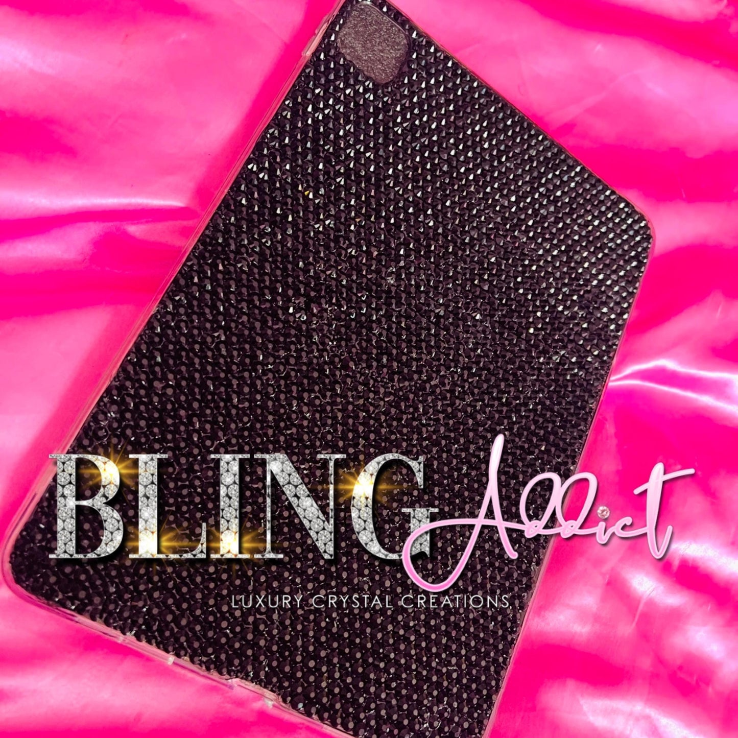 Custom Crystal Bedazzled iPad Case: Sparkly Bling Protective Cover