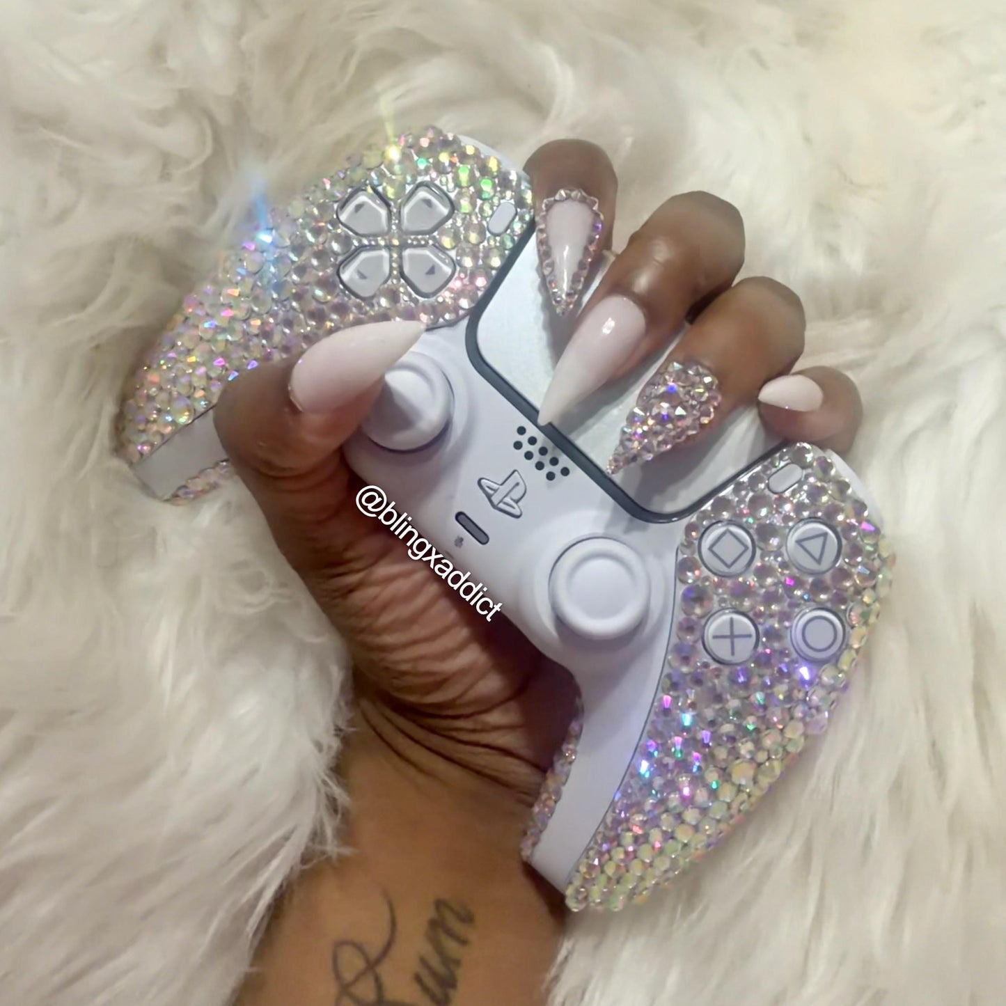 Bling PS5 Controller Custom, Rhinestone Gaming Controller, Sparkly Gamer Gift, Luxury Console Accessories