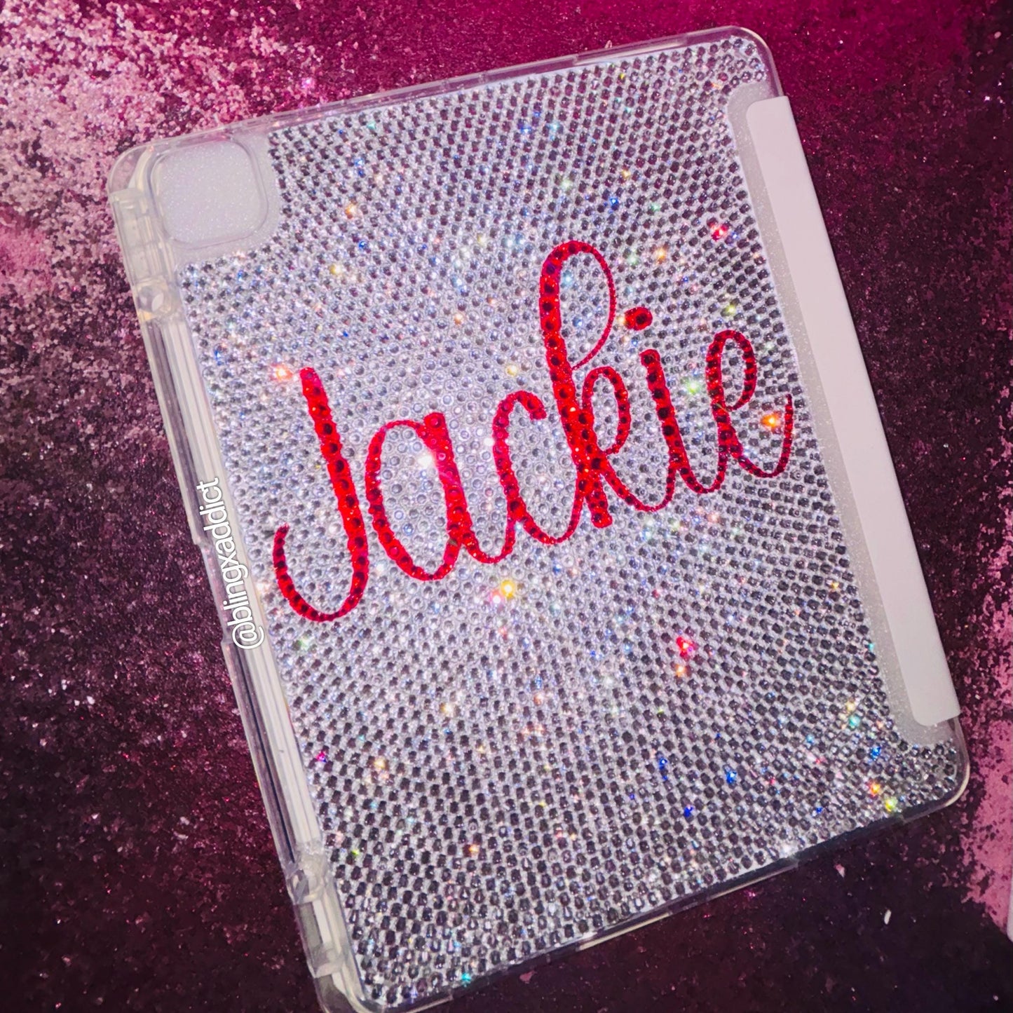 Custom Crystal Bedazzled iPad Case: Sparkly Bling Protective Cover