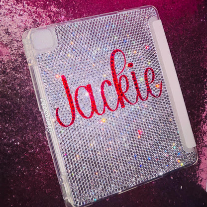 Custom Crystal Bedazzled iPad Case: Sparkly Bling Protective Cover