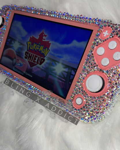 Crystal Bling Nintendo Switch Lite, Switch, and Switch 2 Case: Custom Bedazzled Protective Cover