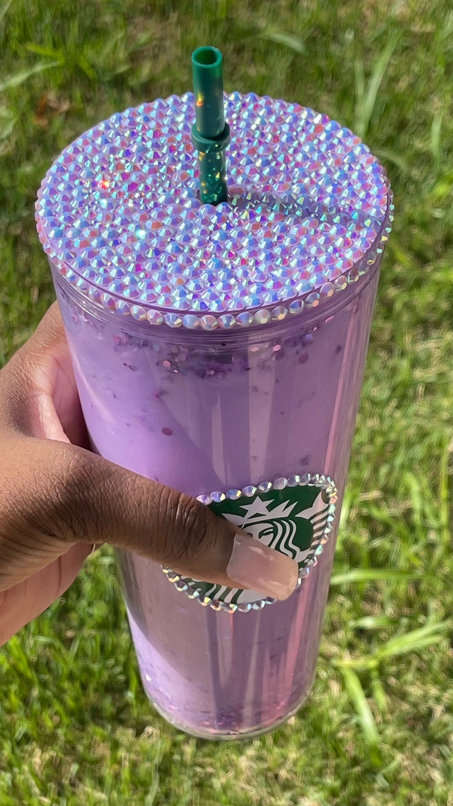 Glitter Liquid Customized Snow Globe Starbucks Tumbler Cup