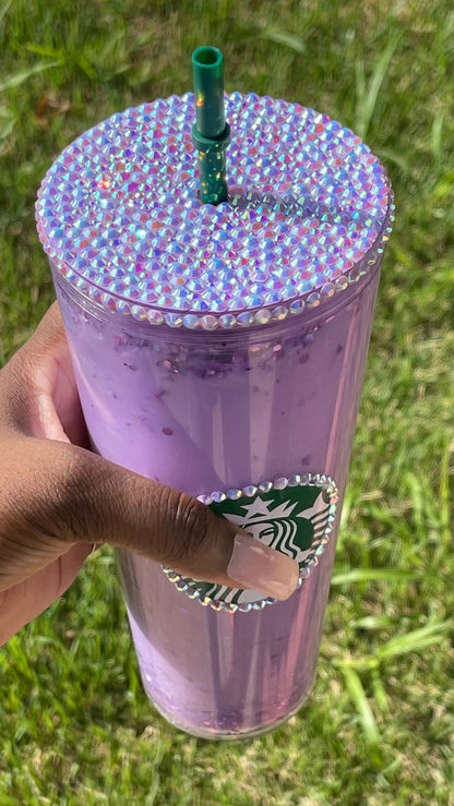 Glitter Liquid Customized Snow Globe Starbucks Tumbler Cup