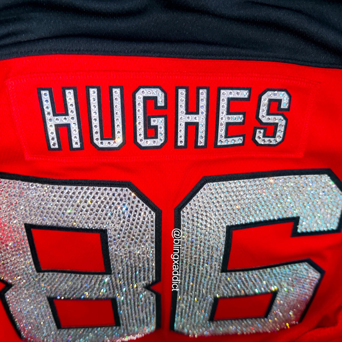 Custom Crystal Bling Sports Jersey | NFL, NBA, NHL & MLB | Swarovski or Glass Rhinestones - Bling Addict