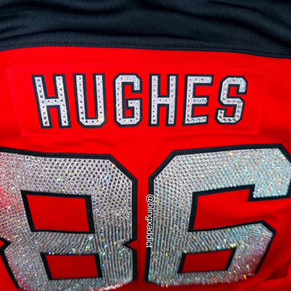 Custom Crystal Bling Sports Jersey | NFL, NBA, NHL & MLB | Swarovski or Glass Rhinestones - Bling Addict