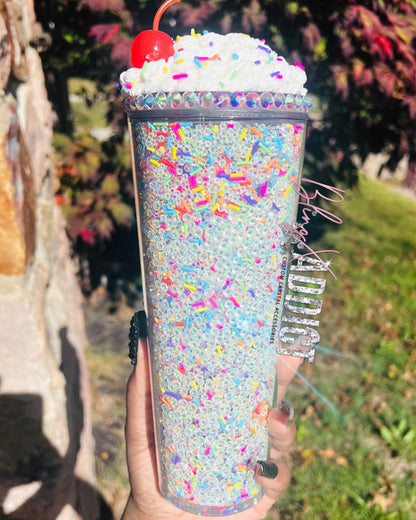 Cherry on Top Frosted Crystal Craze Tumbler 16oz or 24oz Cup