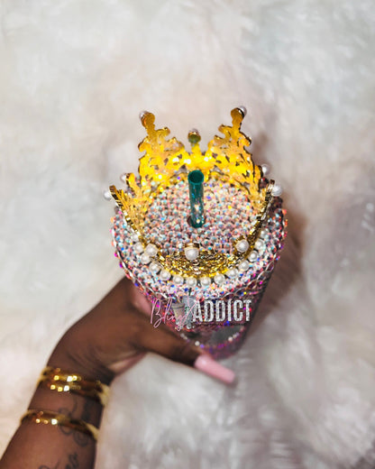 Custom Swarovski Crystal Starbucks Tumbler: 'I'm The Queen' Bling Cup