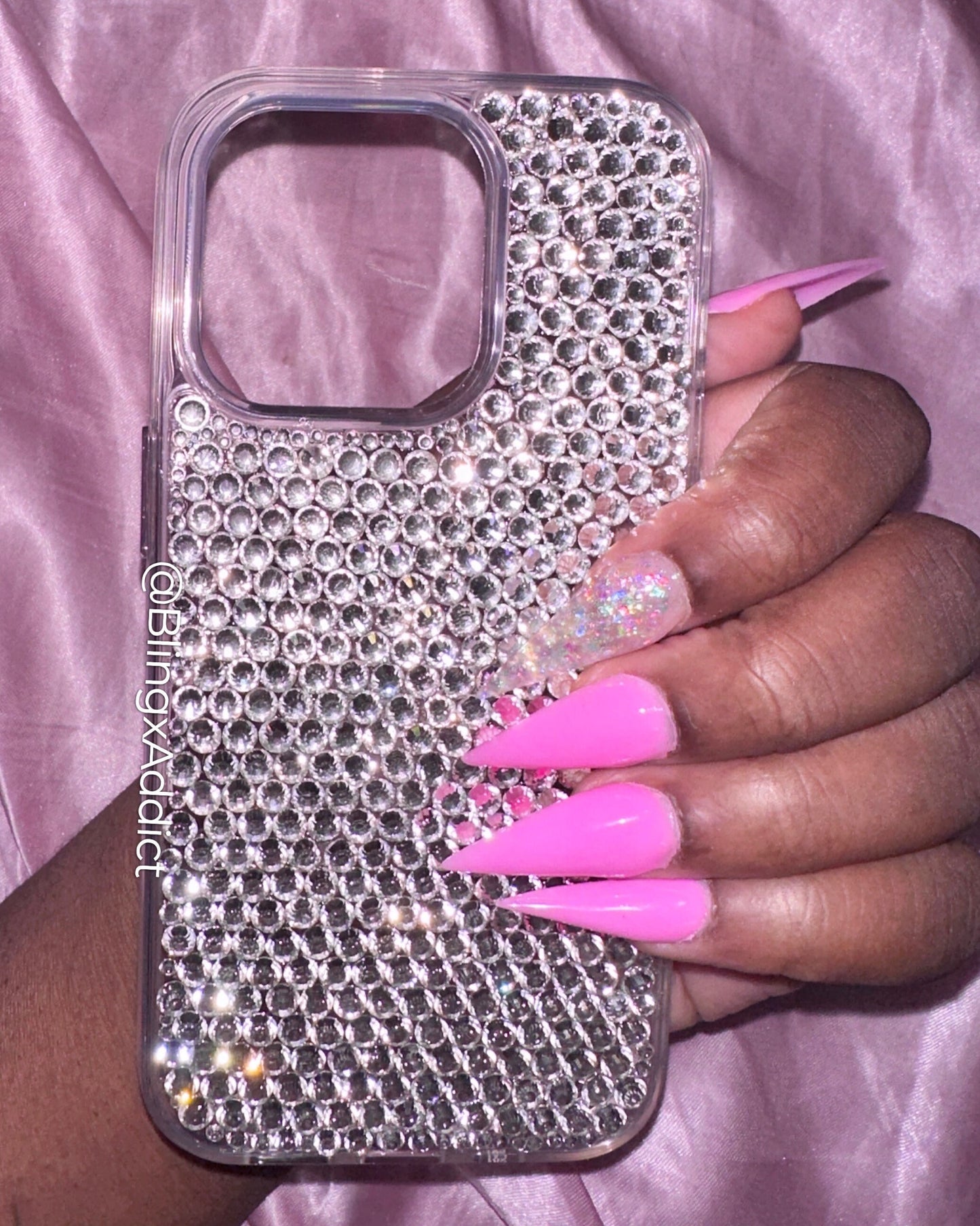 Custom Bedazzled Crystal Bling Phone Case for iPhone, Samsung Galaxy,  Google Pixel Devices