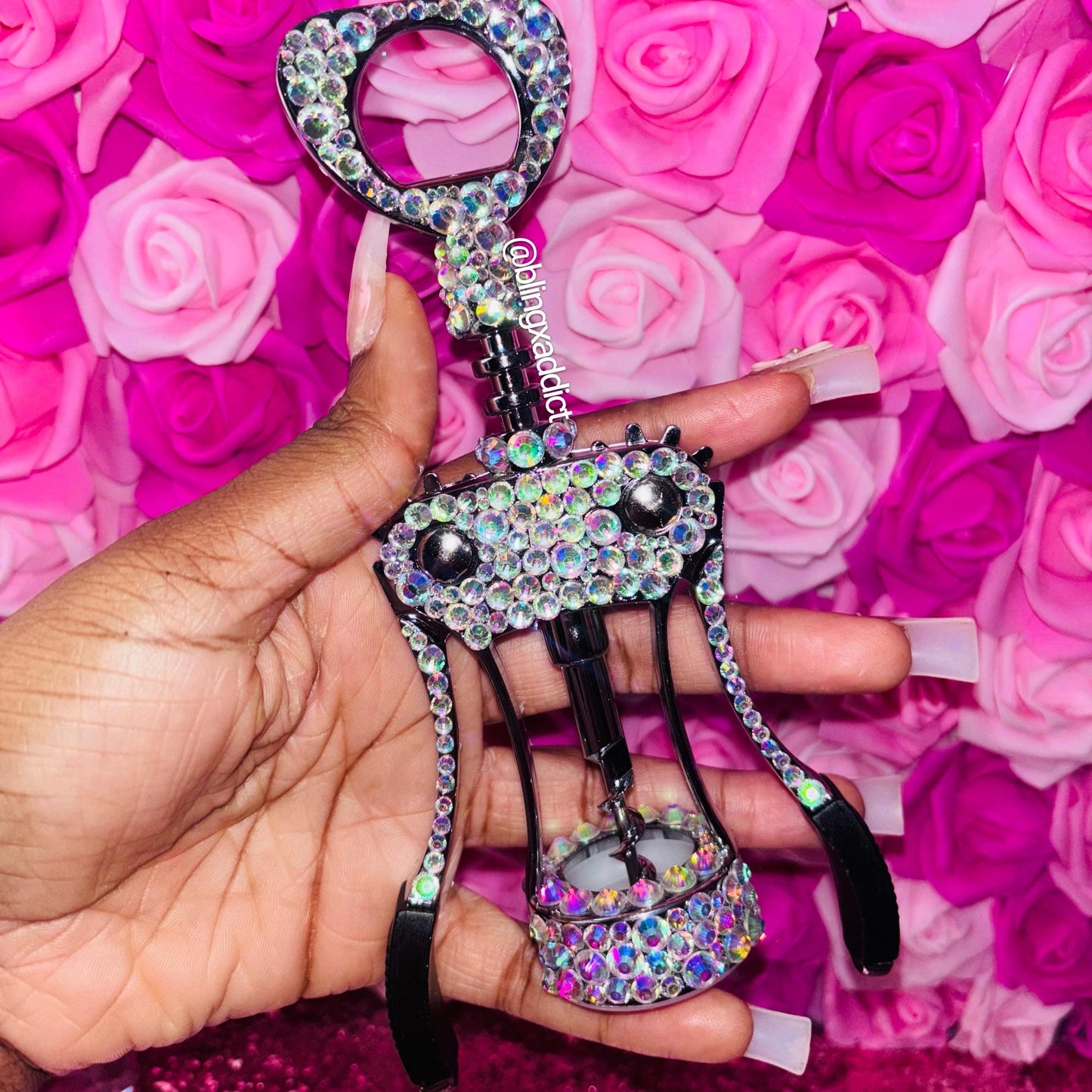 Crystalized Beddazled Stainless Steel Wine Opener