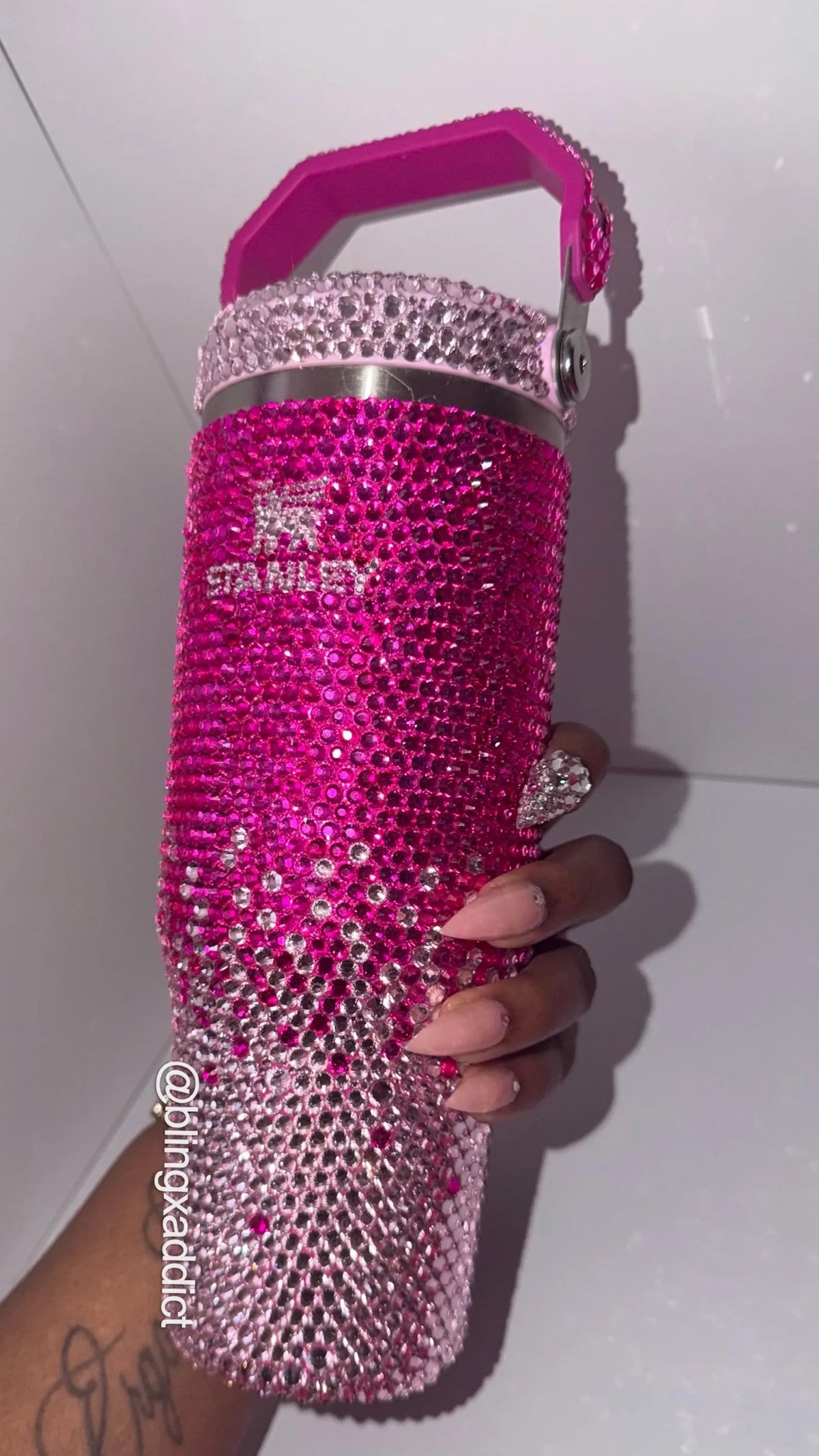 Custom Crystal Bling Stanley Tumbler | Personalized Rhinestone Cup | 20oz, 30oz, 40oz & 64oz - Bling Addict
