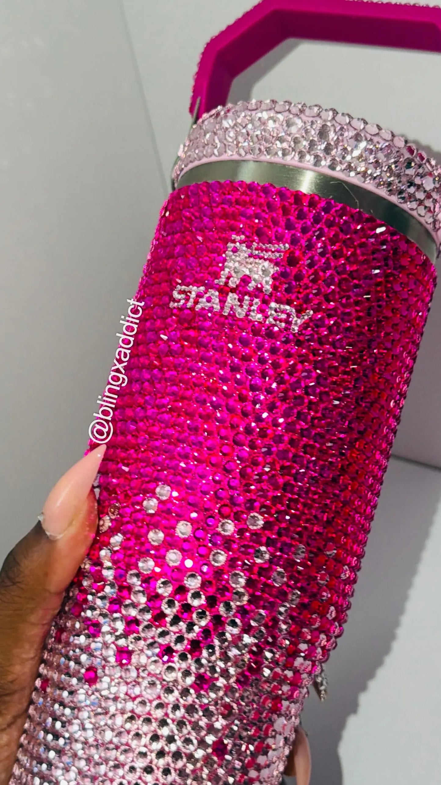 Custom Crystal Bling Stanley Tumbler | Personalized Rhinestone Cup | 20oz, 30oz, 40oz & 64oz - Bling Addict