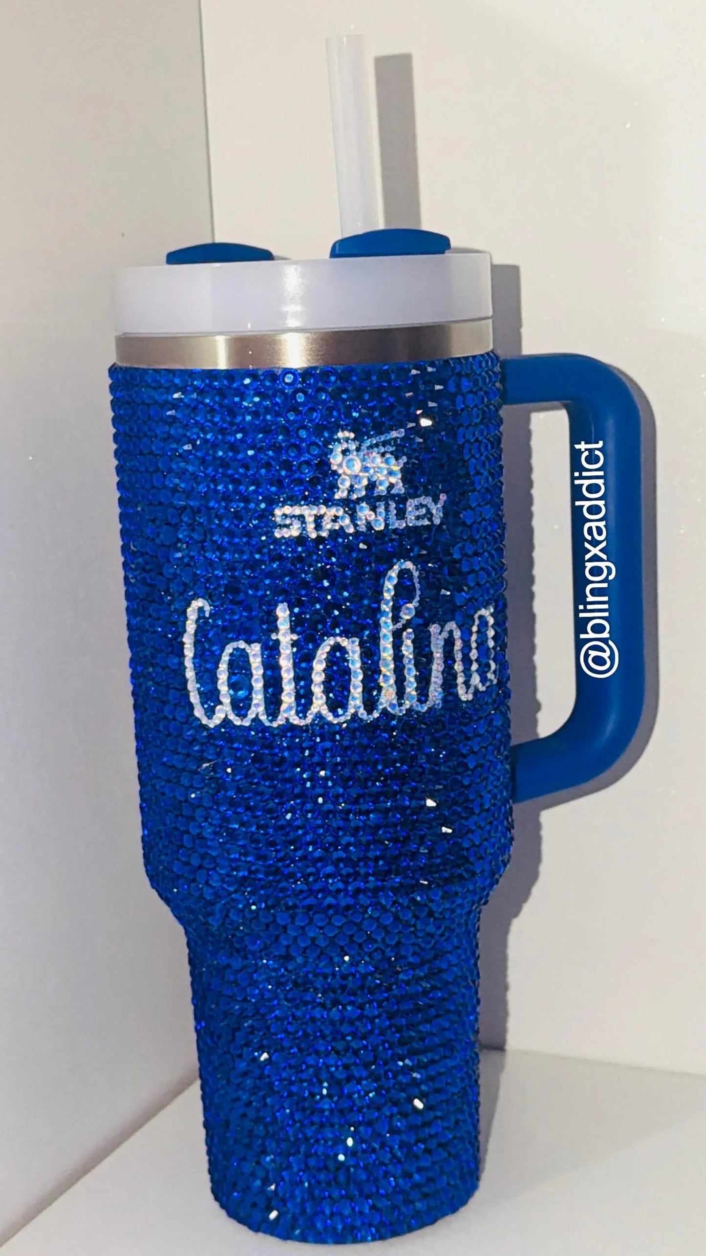 Custom Crystal Bling Stanley Tumbler | Personalized Rhinestone Cup | 20oz, 30oz, 40oz & 64oz - Bling Addict