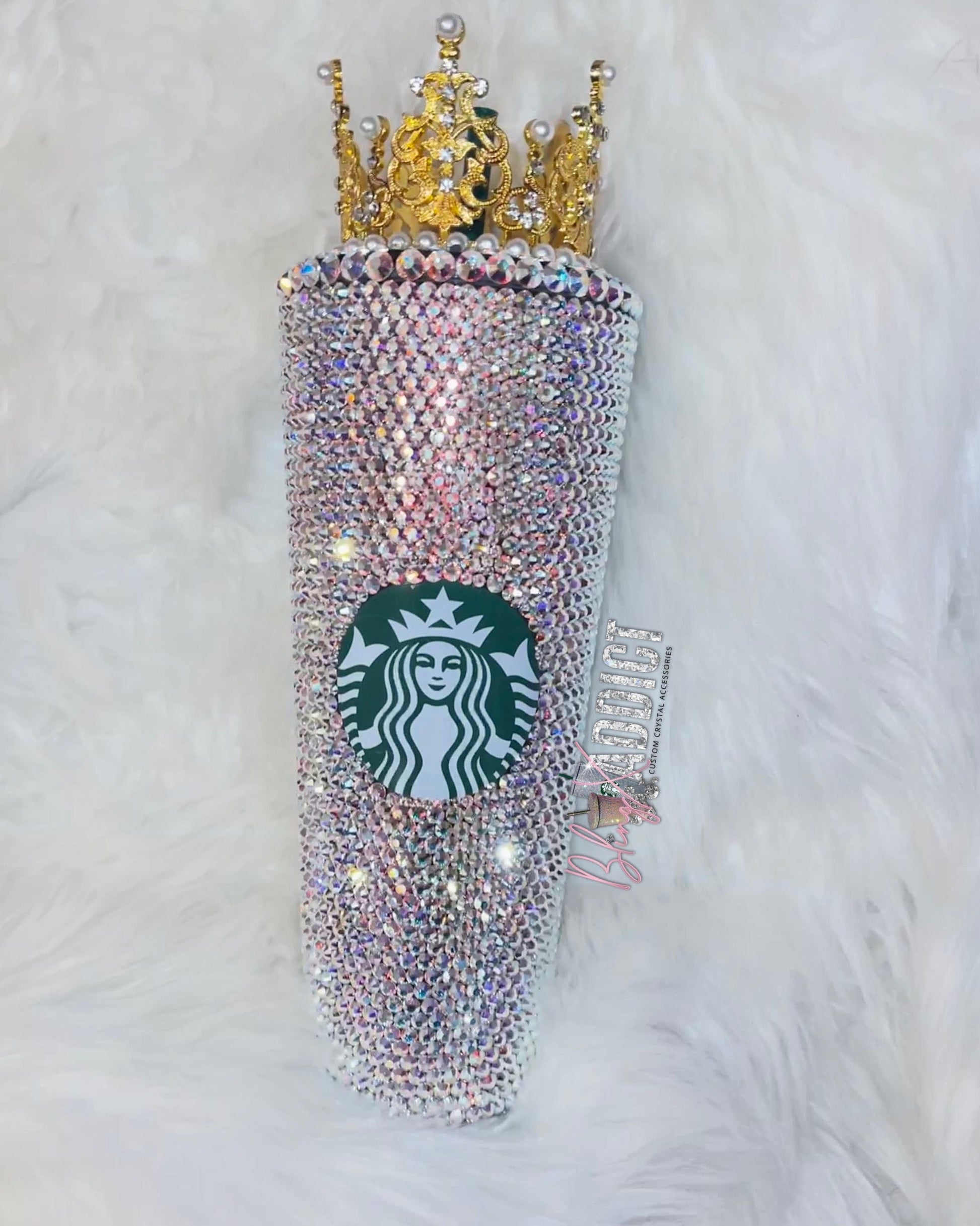 Cristal AB Starbucks Bling Tumbler, Personalized Luxury Cup