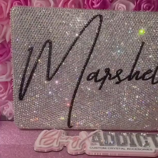 Crystal Rhinestone MacBook Hard Case | Personalized Bling Laptop Cover.
