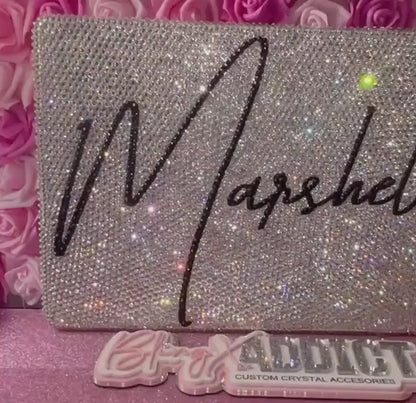Crystal Rhinestone MacBook Hard Case | Personalized Bling Laptop Cover.
