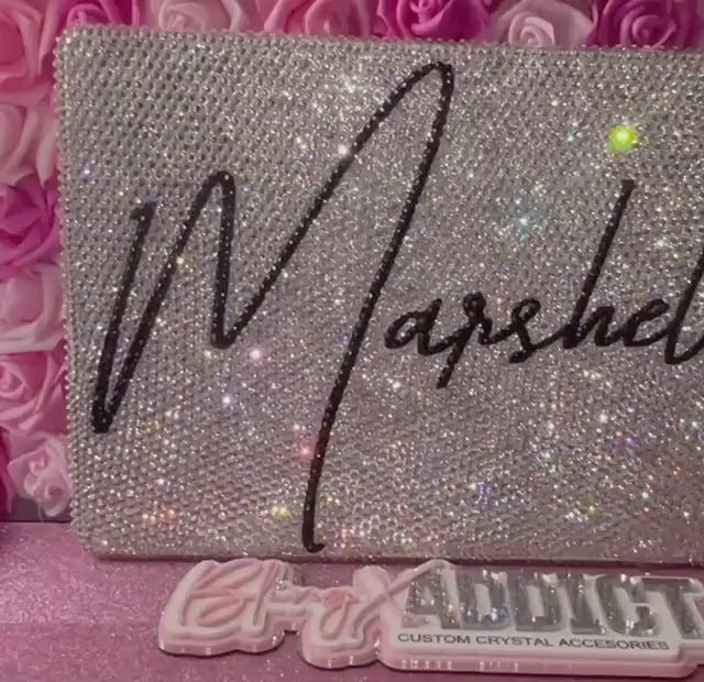 Crystal Rhinestone MacBook Hard Case | Personalized Bling Laptop Cover.