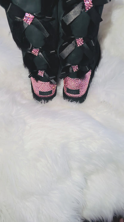 Bling UGG Tall Boots – Custom Rhinestone Classic Tall & Bailey Bow UGG Boots