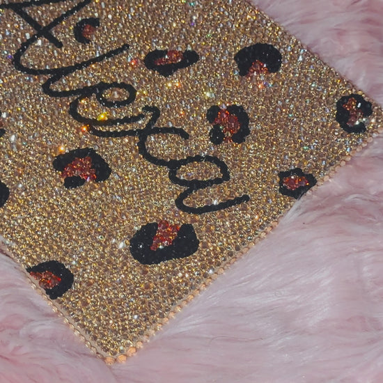 Crystal My Spots Leopard MacBook Case | Custom Rhinestone Bling Laptop Cover.