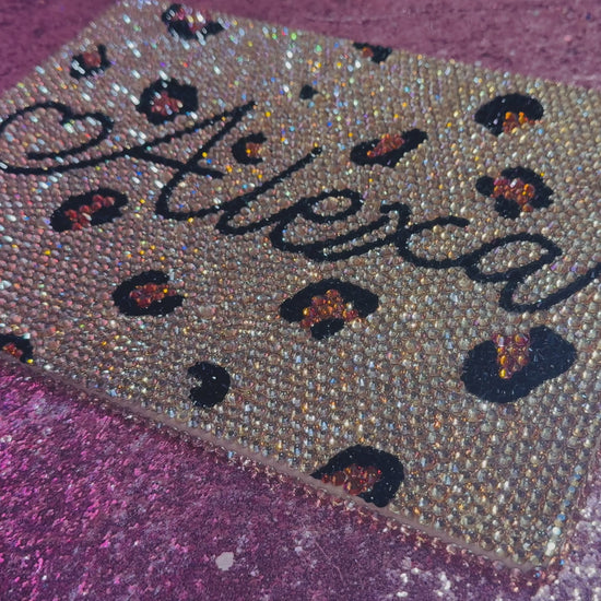 Crystal My Spots Leopard MacBook Case | Custom Rhinestone Bling Laptop Cover.