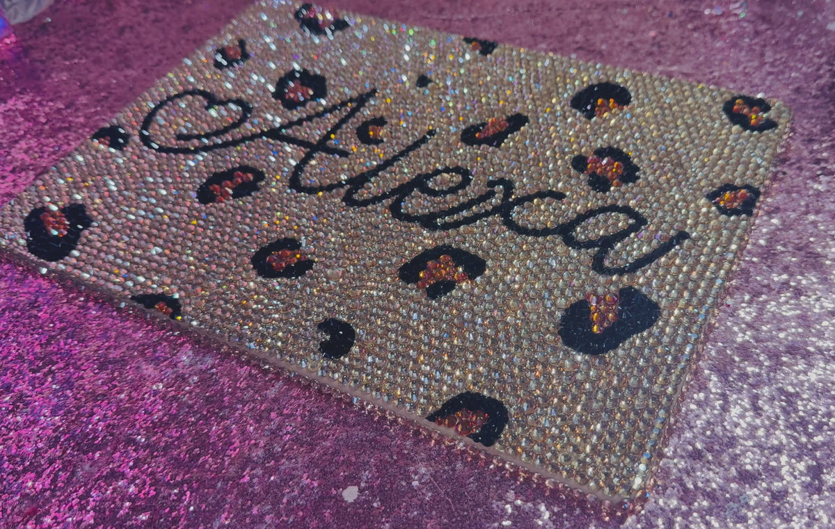 Crystal My Spots Leopard MacBook Case | Custom Rhinestone Bling Laptop Cover.