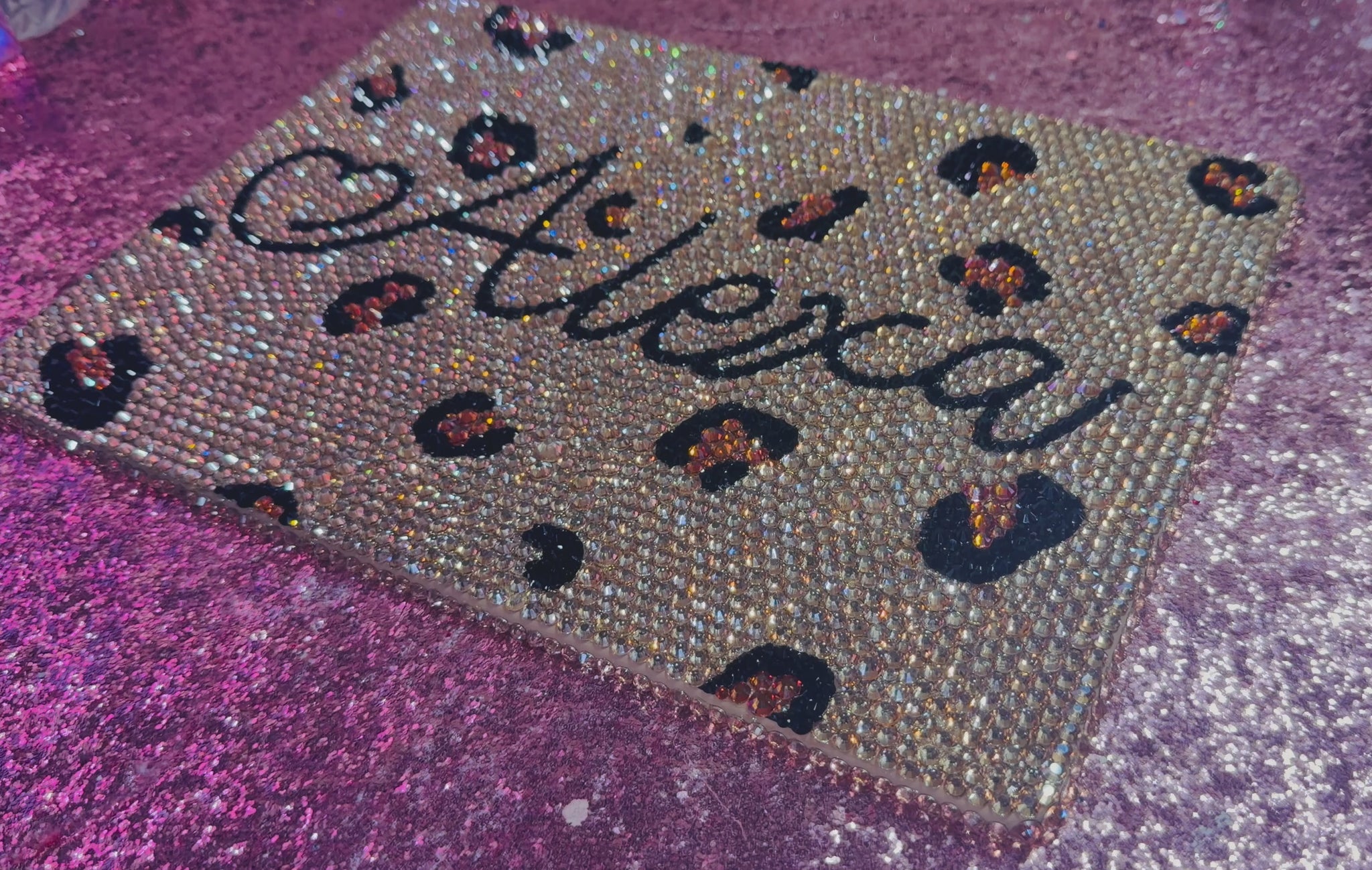 Crystal My Spots Leopard MacBook Case | Custom Rhinestone Bling Laptop Cover.