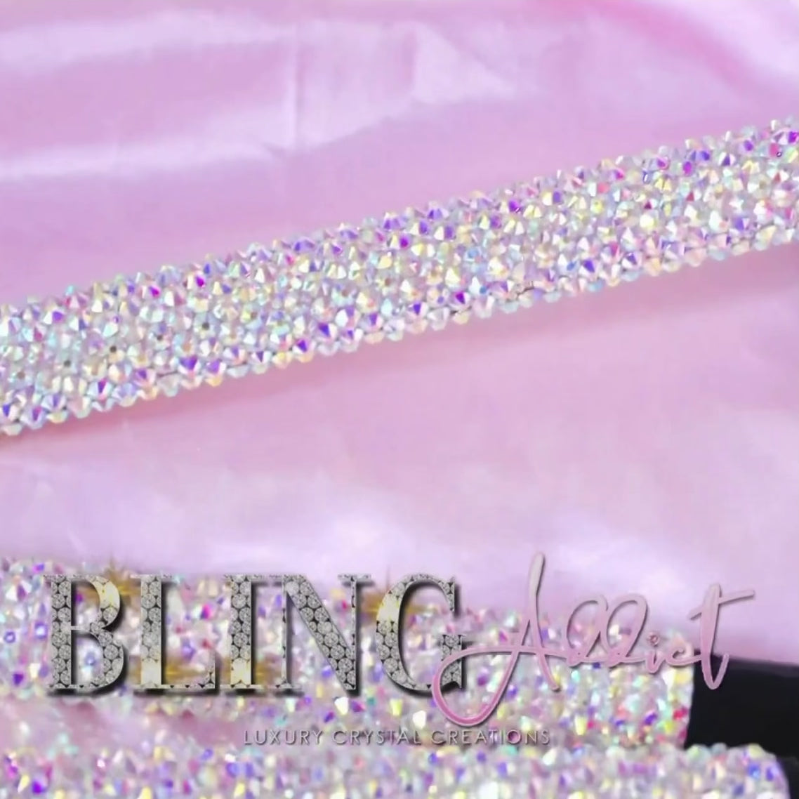 Crystal Bedazzled Folding Walking Cane | Adjustable Ergonomic Grip | Personalized Name Option | Supports Up to 350 lbs.