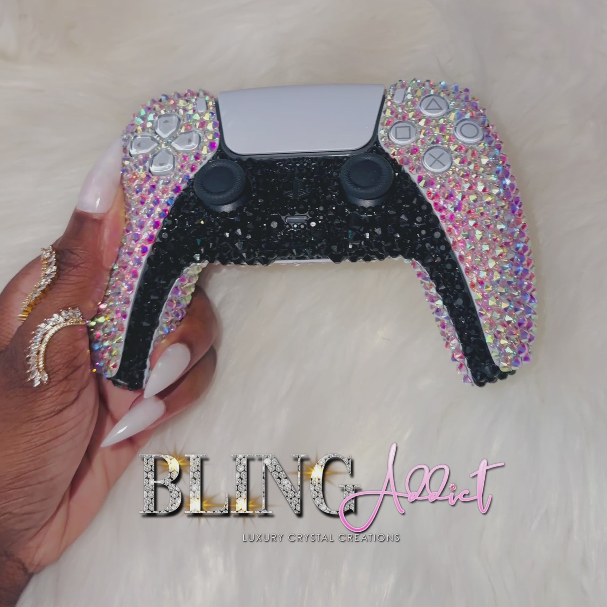 Custom Bling PS5 Controller | Rhinestone Gaming Controller | Luxury Gamer Gift.