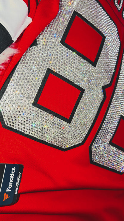 Custom Crystal Bling Sports Jersey | NFL, NBA, NHL & MLB | Swarovski or Glass Rhinestones