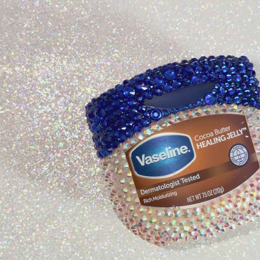 Personalized Bling & Bedazzled Vaseline Jar | 1.75 oz, 3.75 oz, 7.5 oz & 13 oz