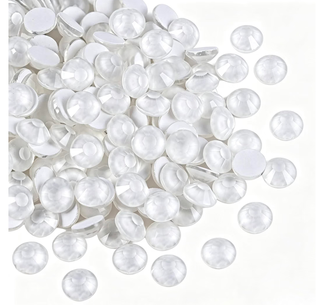 Neon White Glass Rhinestones | UV Reactive Flatback Rhinestones