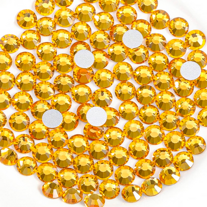 Topaz Glass Rhinestones | Warm Golden Brown Flatback Rhinestones