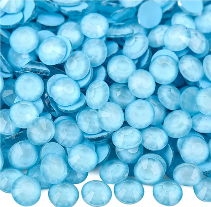 Neon Lt. Sapphire Blue Glass Rhinestones | UV Reactive Flatback Rhinestones